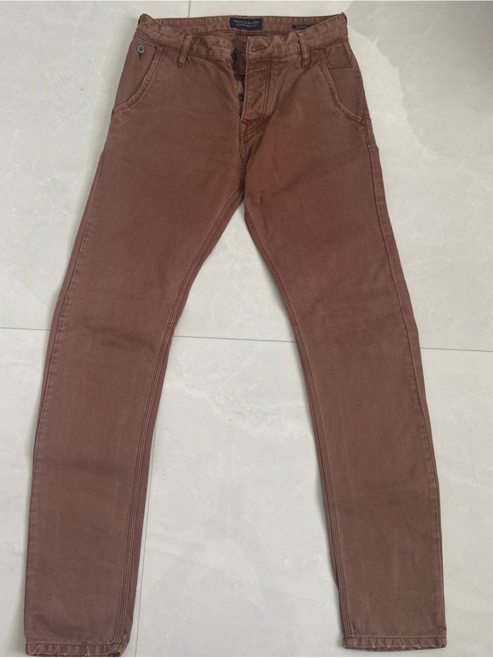 Scotch & Soda Skinny Jeans in Brown